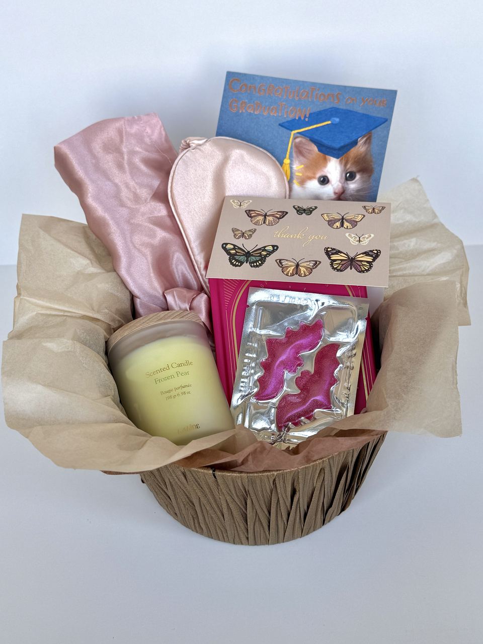 Graduation self-care gift basket